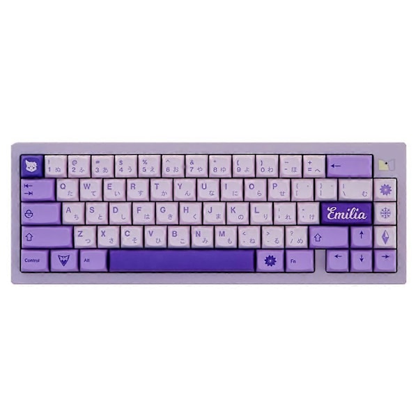 1 Set XDA Lila Tangentbordsknappar PBT Färgsublimerade Lila Speltema För Cherry MX-Switch Mekaniskt Tangentbord Minimalistisk Tangentbordsknapp