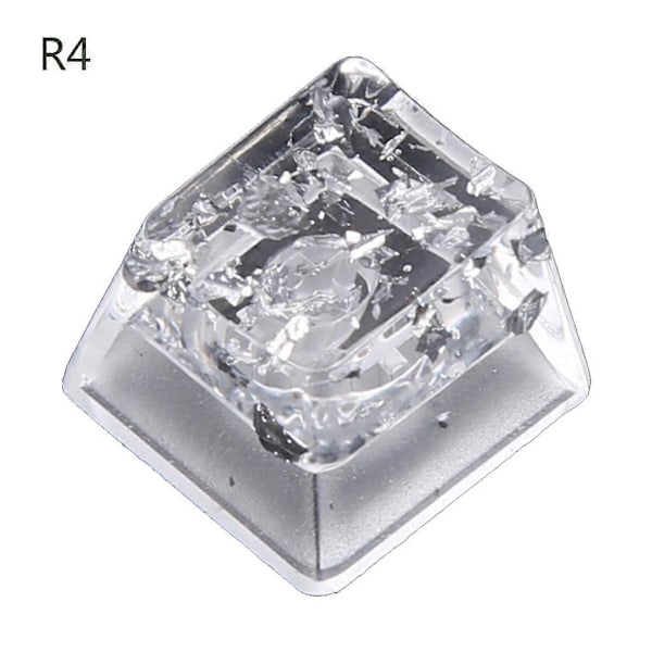 Anpassade Hartskeycaps OEM R4-profil för Mekaniskt Tangentbord Transparent Silverfolie för Tangentbordsspel Personliga Tangentbord