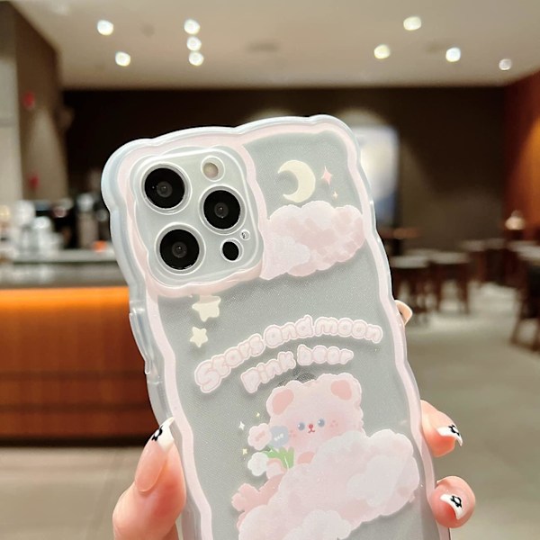 iPhone 12 Pro Cover - Sød Tegneserie Blomster Sommerfugl Design Til Kvinder Piger Æstetisk Kawaii Tynd Blød TPU Transparent Cover Til 6,1 Tommer Gul