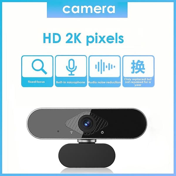 2K Webcam 1080p Til PC Webkamera Cam USB Online Webcam Med Mikrofon Autofokus Fuld HD 1080 P Web Can Webcan Til Computer