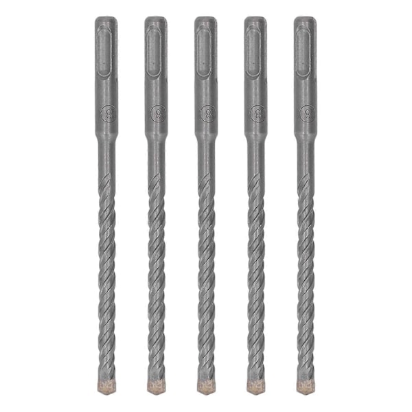 5 st Rotationshammarborr 160 mm Längd 2-spårig Självcentrerande Karbidspets Slagborr för Tegel Sten Betong 8 mm/0.31 tum