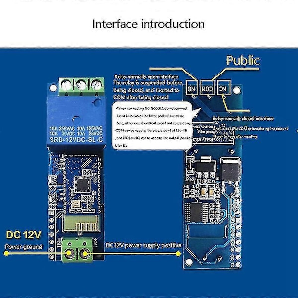 12v Bluetooth Relémodul Fjernkontrollbryter IoT Telefon Relé