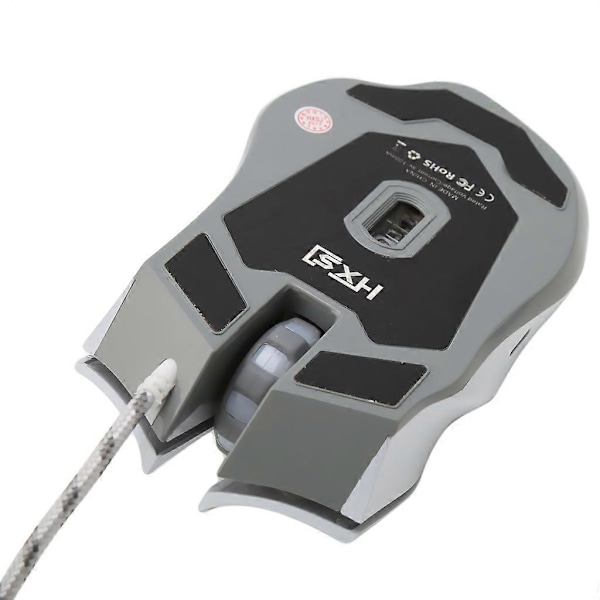6-knapps USB RGB-mus 5500 DPI justerbar USB-trådbunden mus Optisk spelmus