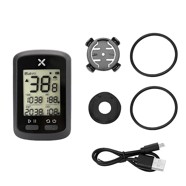 Cykelcomputer G+ Trådløs GPS Speedometer Vandtæt Landevej MTB Cykel Baggrundslys Bluetooth ANT+ med C