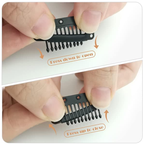 Perukclips, 10 Tands Hårclips för Peruker, Snap-Perukclips för Hårförlängningar, 30-pack