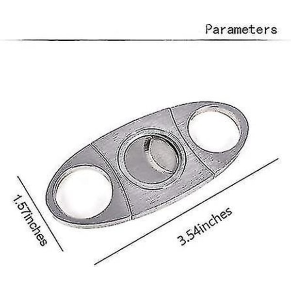 Cigarrklippare i rostfritt stål, giljotin, skarp och hållbar, dubbel skärblad