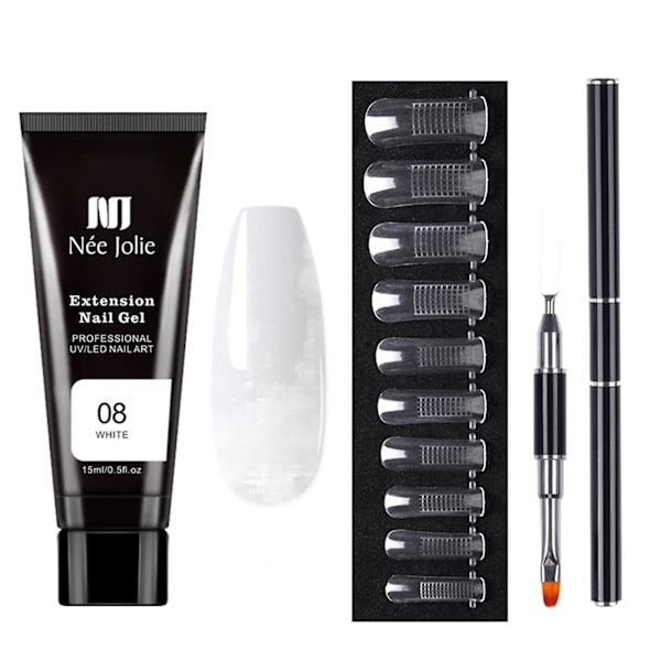 15ml Bygg En Nagelschablonsats Snabb Förlängning LED-lampa Halvpermanent Hållbar Solid Förlängningsgel Nagelförbättringsprodukter