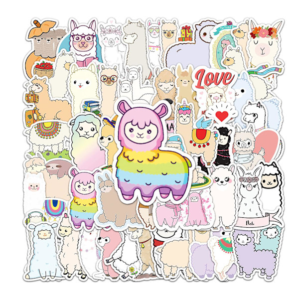 Alpaca Bagage Stickers - Nemt at Sætte På Kufferter, Motorcykler, Skateboards, Guitarrer, Graffiti Stickers, Skoleartikler