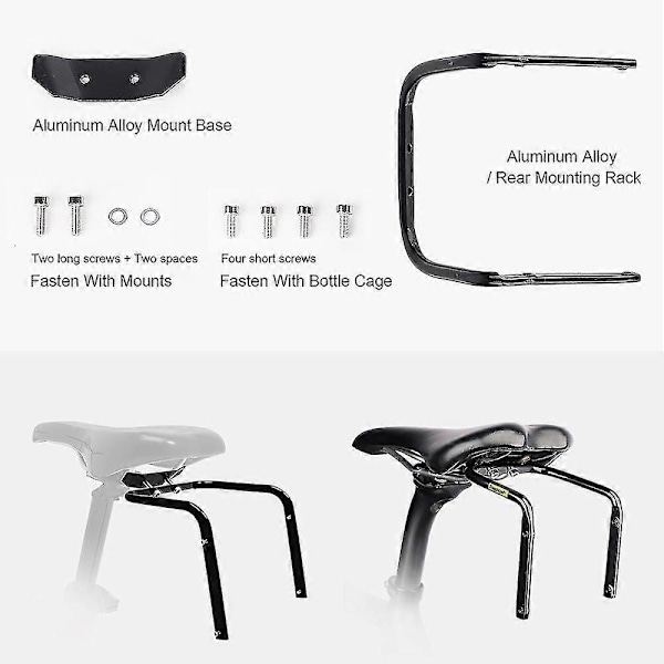 RHINOWALK Sykkelseteveske Stabilisatorstøtte i Aluminium Legering for Seteveske Anti-Risting