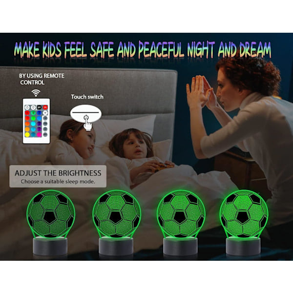 Real Madrid Fodboldklub Ronaldo USB 3D Anime Natlampe Atmosfære LED Bordlampe Fodboldelskere Julegave Børns Dekorativ Lampe