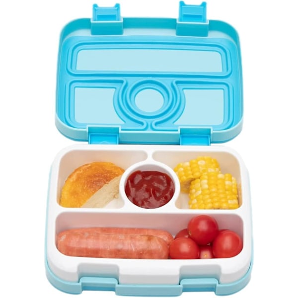 Kids Lunch Box , 4-compartment Bento Box For Kids , Bpa-free , School Lunch Container For Boys Girls , Children Travel On-the-go Meal And Snack Packin