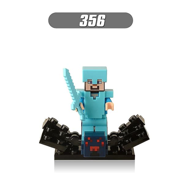 8-delt Minecraft Minifigur Byggeklodser Legetøjs Actionfigur Sæt