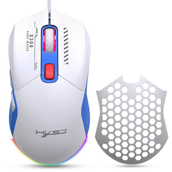 Trådlös Spelmus USB Trådbunden RGB Spelmus Ultralätt Honungsstruktur 7200DPI Programmerbar Spelmus För Dator PC