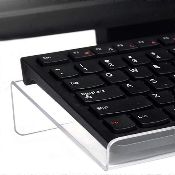 Akryl Transparent - Helt Skrått Tastatur Stativ Bærbar Tastaturholder Stativ Høyde for Kontor Hjem