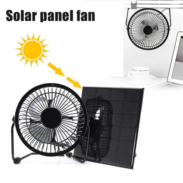 4/6/8 Tums USB-driven Solpanel Fläkt Bärbar för Utomhus Hemkylning Ventilation