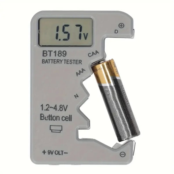 BT189 Digital Batteritest LCD Display AA/AAA/9V/1.5V Knapcels Batterikapacitetstjek Detektor Kapacitans Diagnostisk Værktøj