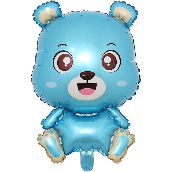 Søt Bjørn Dyr Aluminiumfolie Baby Shower Gutt Jente Ballong Bryllupsgave Dekor Barn 100 Dagers Bursdagsfest Leke (søt Bjørn Blå)
