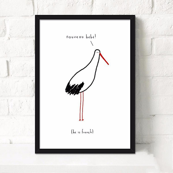 Wekity Word Meets Animals 1 Vægmale Canvas Print Poster, Enkel Kreativ Vandfarve Kunsttegning Dekoration til Hjemmet Stue Soveværelse Kontor og Børn