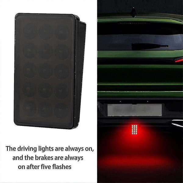 15 LED F1-stil Strobing Bremslys - Bakre 3. Bremslys