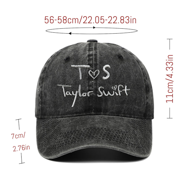 Taylor 1989 -kirjailtu pesunkestävä hattu Eurooppalainen ja amerikkalainen Taylor Swift hiphop-hattu vanha pesunkestävä baseball-lippis