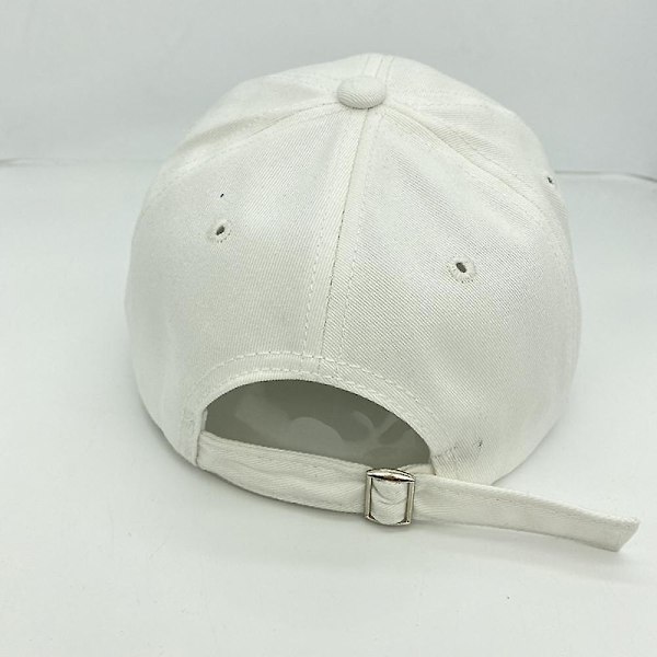 Kasket Damer Niche Enkel Broderet Bogstaver Buede Kant Syning Farve Baseball Cap Mænd (Beige)