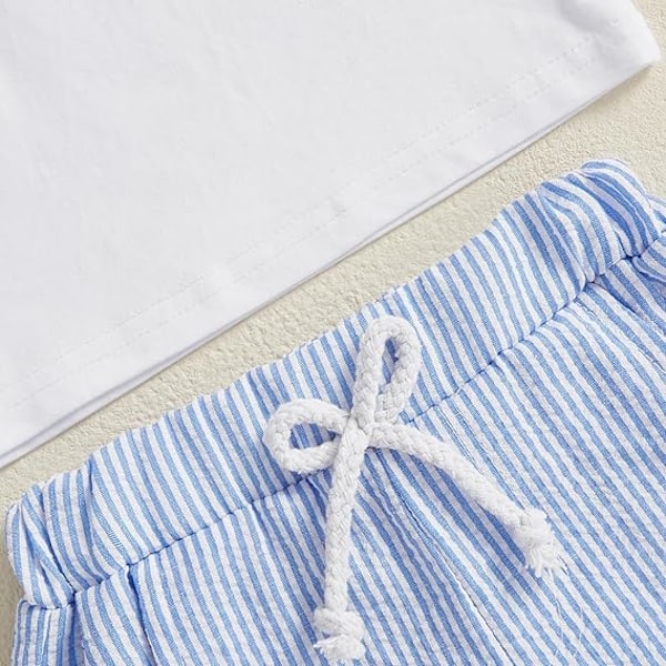 Påskkläder Småbarn Baby Pojke Kläder 6-9 Månader Söt Kanin Kortärmad T-shirt och Shorts Set Vår Sommar