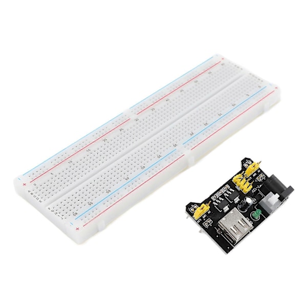 830 Solmukohdan leipälevy 3.3V 5V Virtalähdemoduuli hyppyjohtosarjalla DIY-piiriprojekteille