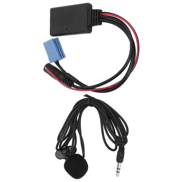 Bilstereo Mikrofon Mini ISO 8-bens med Kabling Adapter Bluetooth 5.0 til Mobiltelefon Tablet MP3