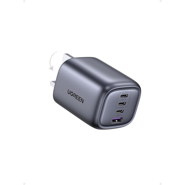 Lader 65W Hurtigladeplugg Nexode 4 Port Sammenleggbar