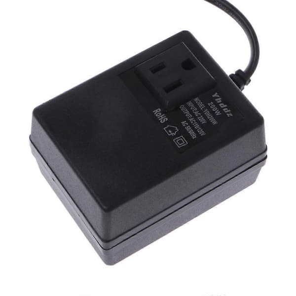200W AC 220V til 110V Step Down Transformer Konverter Rejse Strøm EU Stik Adapter