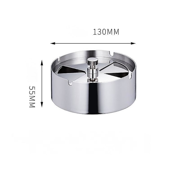 (medium) Askebeger med lokk, Sigarett Askebeger for Utendørs Innendørs, Rustfritt Stål Vindtett/Regnttett Askebeger for Patio Utenfor Hjemme Bordplate