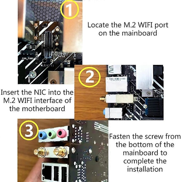 M.2 Key E AX211NGW Wifi Kort Tri-bånd Trådløst WiFi 6E Netværkskort 802.11 Ax BT-kompatibel 5.2 Wifi Kort Windows 10