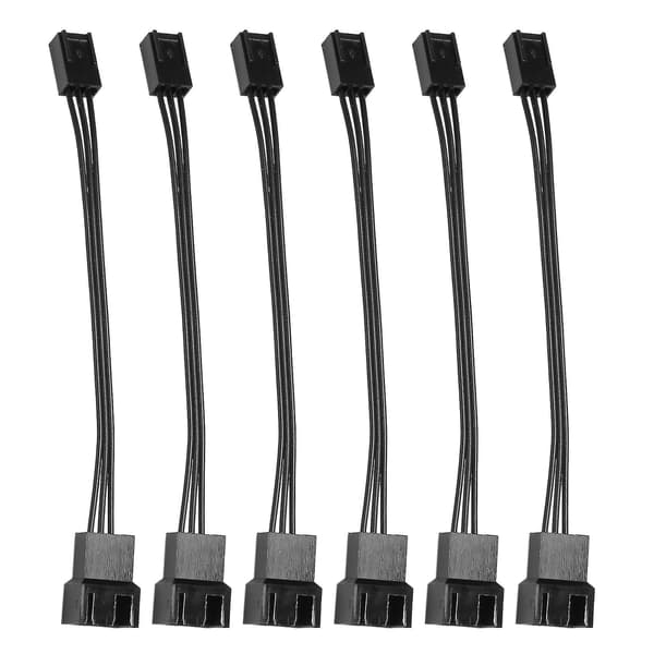 6 stk 4-pins PWM til 3-pins vifteadapterkabel