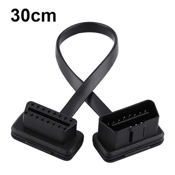 Bil Auto 16-polig Han till Hona OBD2 Förlängningskabel Diagnostisk Adapter 30cm/12 tum Längd