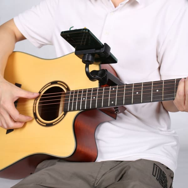 Svart gitartelefonklips, 39-tommers, 40-tommers, 41-tommers gitartelefonholder, klassisk folkegitartelefonstativ.