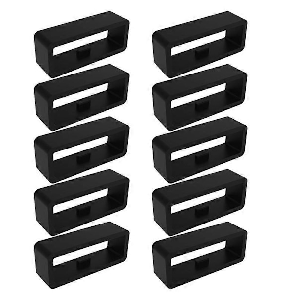 Fästringar för Suunto 24mm Band Loop Holder Keeper Retainer Fixerad Halksäker 10x