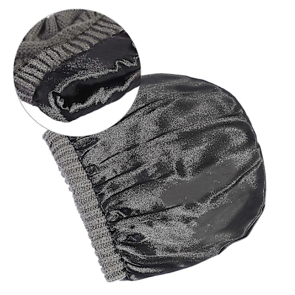 Dametøj Vinter Varmt Beanie Twill Knit Mode Ribbet Tyk Hat (hvid)