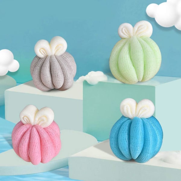 2 st Duschsvampar Loofah Nätpåse Duschboll Kroppsskrubb Exfolierande Bubbeltillverkare För Kroppstvål Män Kvinnor Badrum Hud, Slumpmässig Färg - -