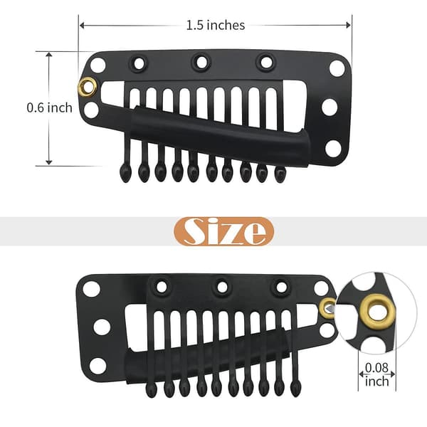 Perukclips, 10 Tands Hårclips för Peruker, Snap-Perukclips för Hårförlängningar, 30-pack