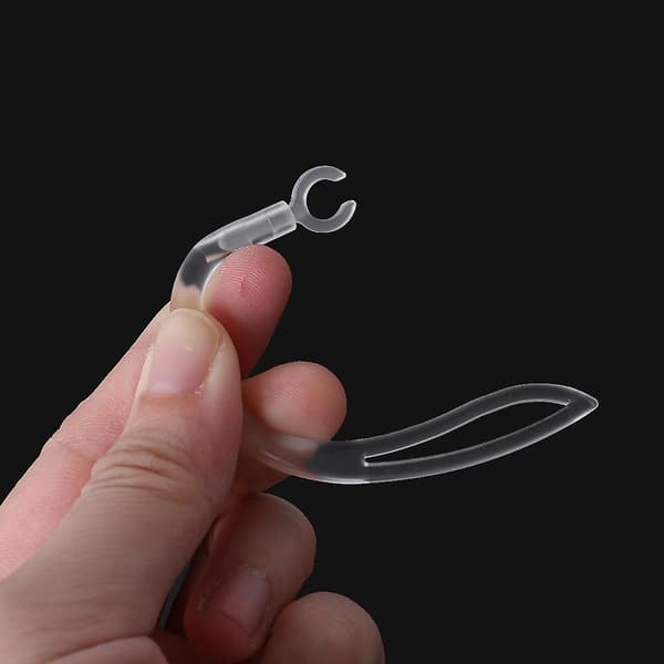 7mm Bluetooth-kompatible Øretelefoner Transparent Blød Silikon Ørehage Klips