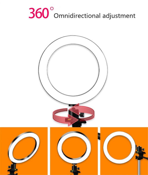 16CM Live Broadcast Fyldlys Mobiltelefonbeslag Led Ringlys