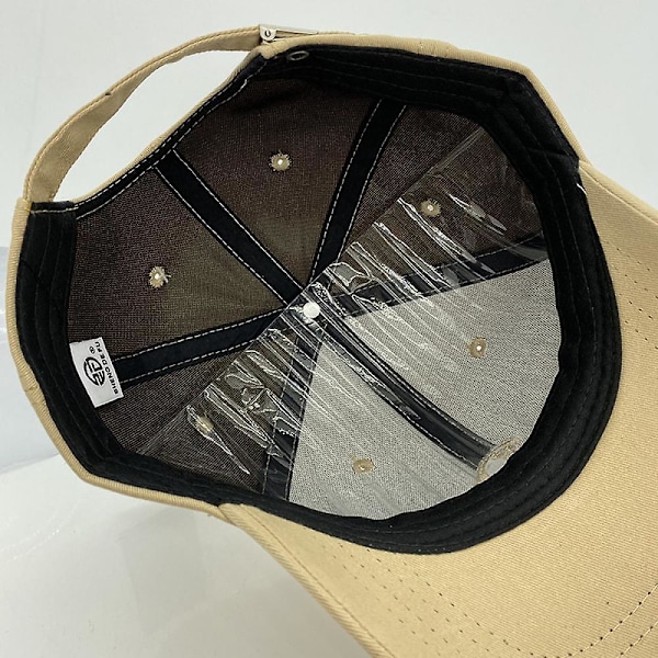 Kasket Kvinder Forår Sommer D Bogstav Broderi Rippet Retro Baseball Cap Mænd (Sort)
