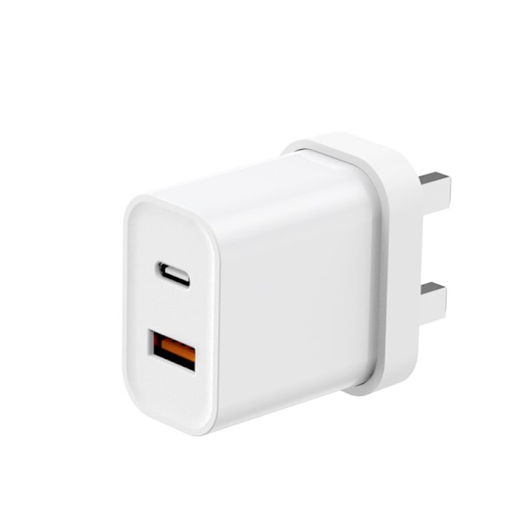 2-pack snabbladdningsadapter, 20W dubbelport USB-C snabbladdare PD 3.0 pluggadapter kompatibel med iPhone 15 14 13 12 11 X Pro Max