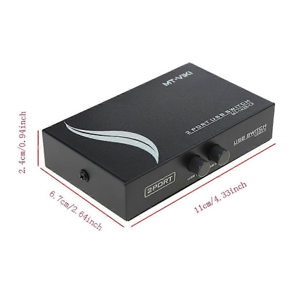 2 Ports USB2.0 Delingsenhed Switch Switcher Adapterboks Til PC Scanner Printer