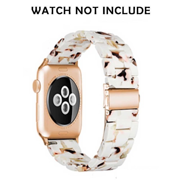 Yhteensopiva Apple Watch -rannekkeiden kanssa 38-40 mm / 42-44 mm sarjat 5/4/3/2/1, Ohut hartsiranneke - 38-40 mm - nougat