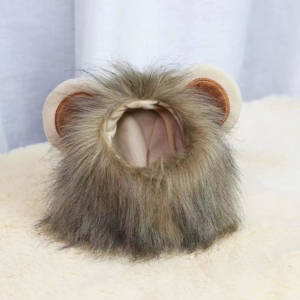 Rolig Husdjursdräkt För Katt Och Små Hundar Kattkostymhatt Huvudbonad Cosplay Klä Upp Husdjursdräkt Lejonperuk För Lejonmanhatt För Kattungar Valpar Hundar Justerbar