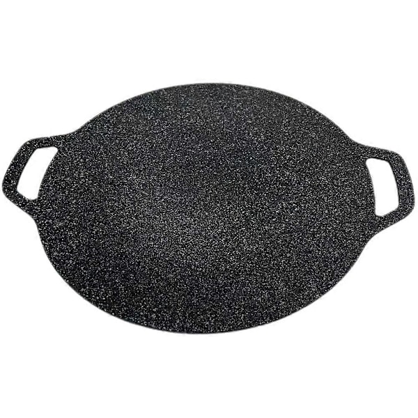 Rund Grillplatta BBQ Grillpan Nonstick Grillpan för Utomhus Picknick Matgrillpanna