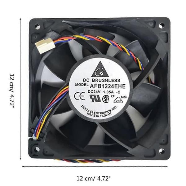 12038 Køleblæser 12cm PC Laptop Computer Køleblæser Varmespreder Blæsere AFB1224EHE