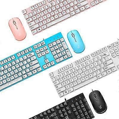 Ultratynn kablet USB-tastatur- og musesett