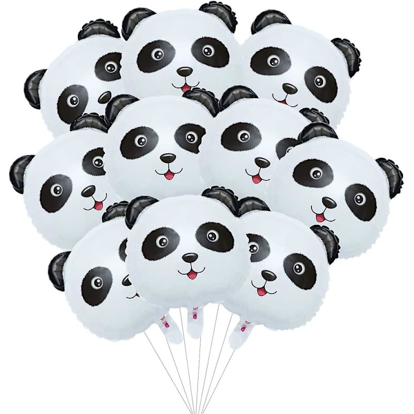 Heytea Cute Panda Balloon Aluminium Foil Balloon For Kids Birthday Baby Shower Party Decoration,pack Of 10